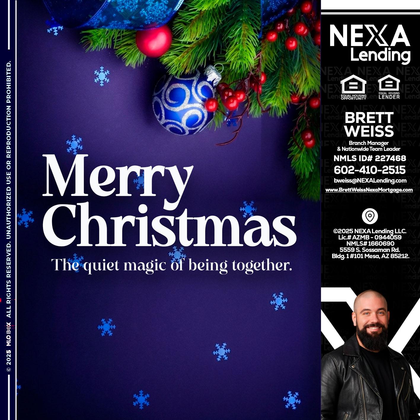 merry christmas - Brett Weiss -Branch Manager &  Nationwide Team Lead