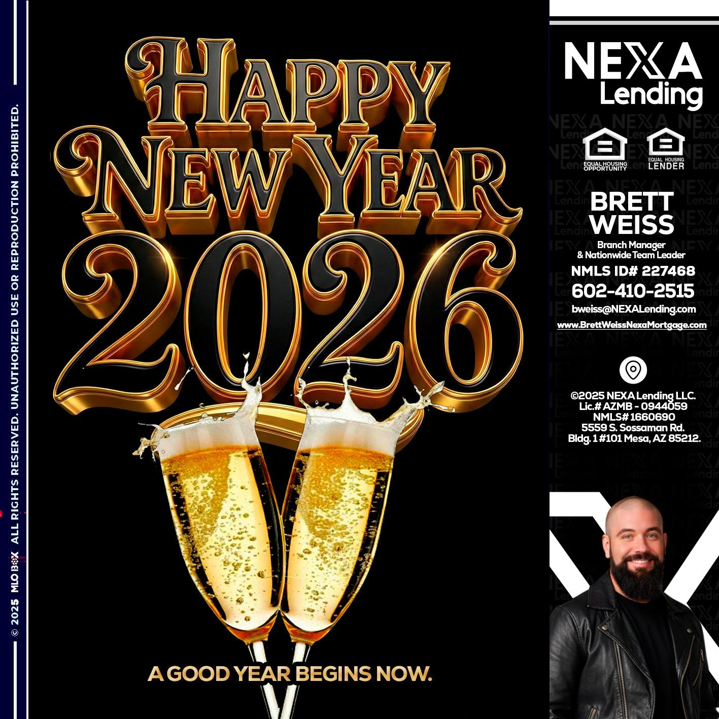 happy new year 2026 - Brett Weiss -Branch Manager &  Nationwide Team Lead