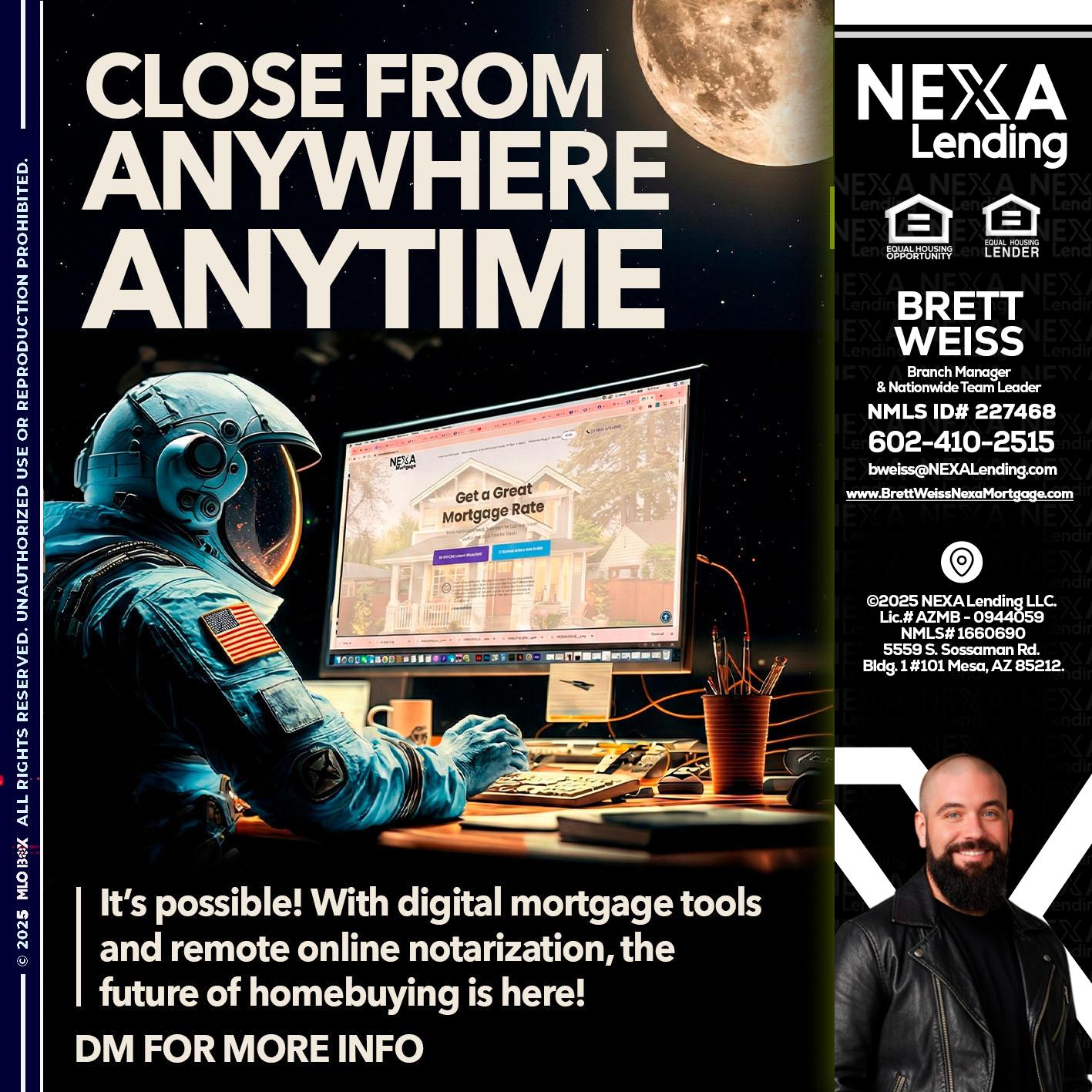 close from - Brett Weiss -Branch Manager &  Nationwide Team Lead