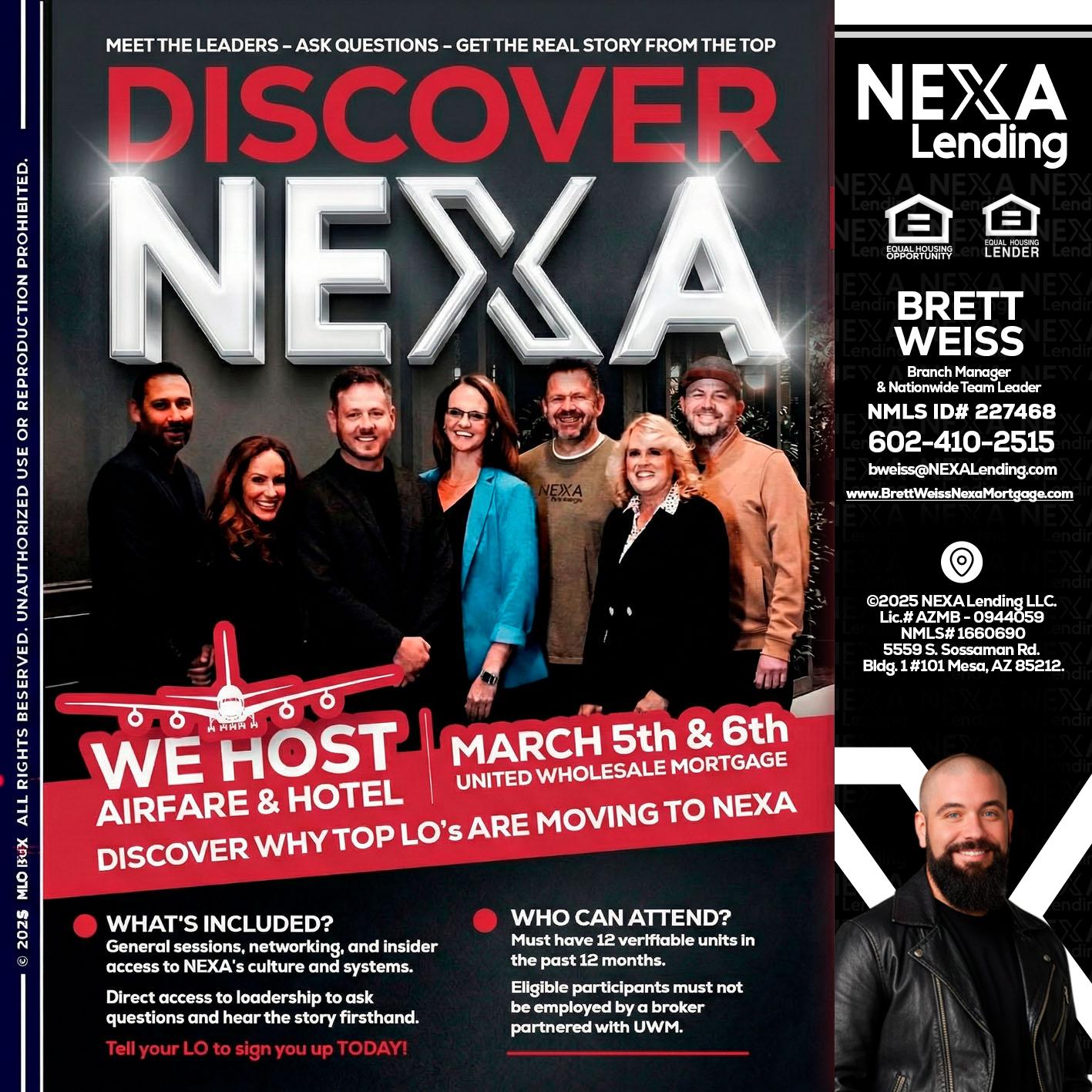 DISCOVER NEXA - Brett Weiss -Branch Manager &  Nationwide Team Lead