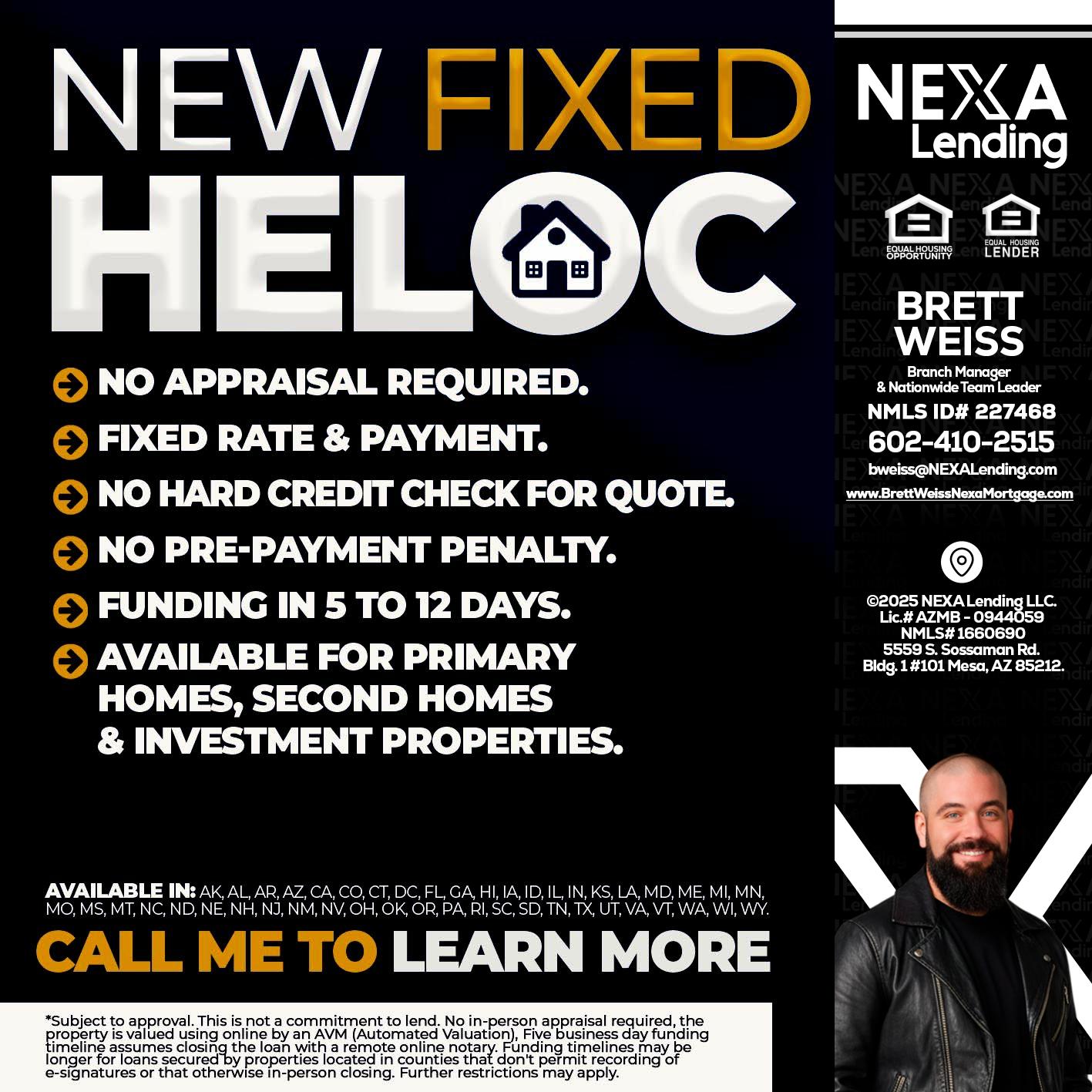 HELOC - Brett Weiss -Branch Manager &  Nationwide Team Lead
