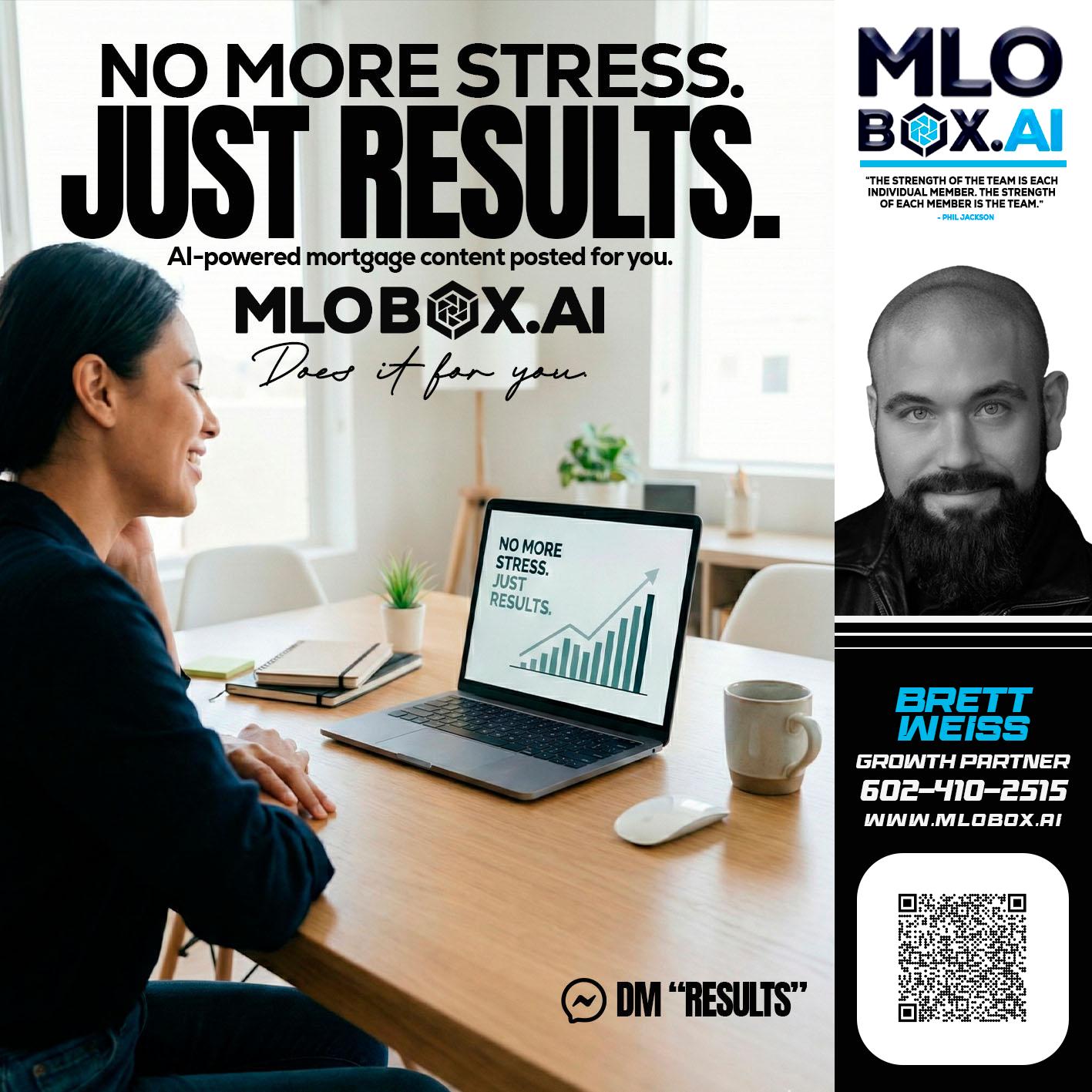 NO MORE STRESS - Brett Weiss -Branch Manager &  Nationwide Team Lead
