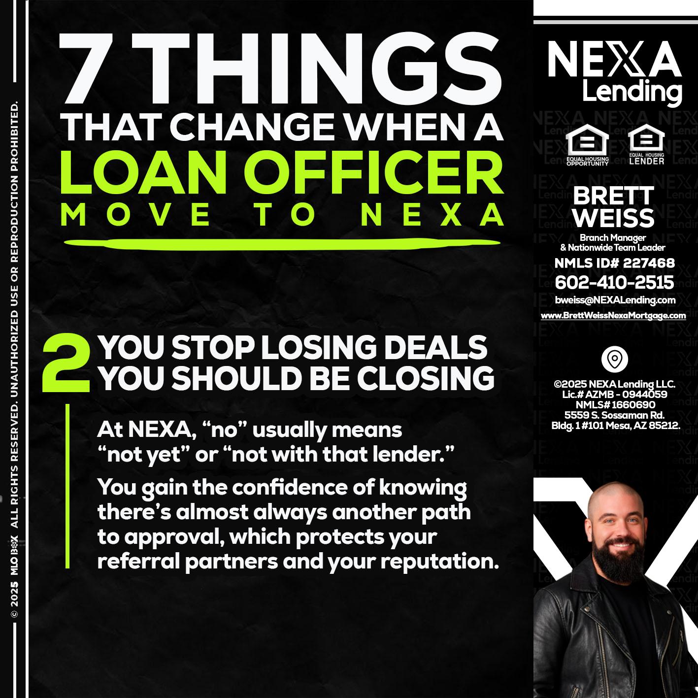 7 THINGS (2) - Brett Weiss -Branch Manager &  Nationwide Team Lead