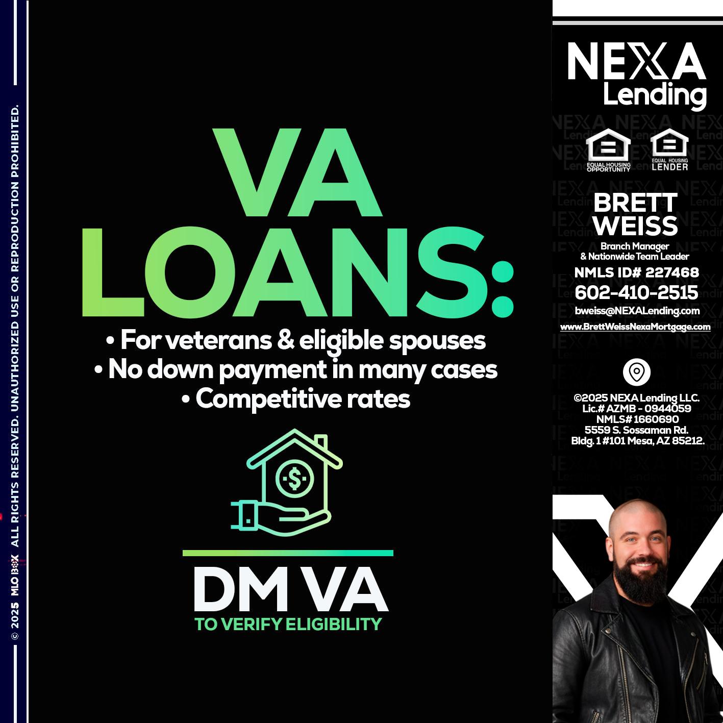 VA LOANS - Brett Weiss -Branch Manager &  Nationwide Team Lead