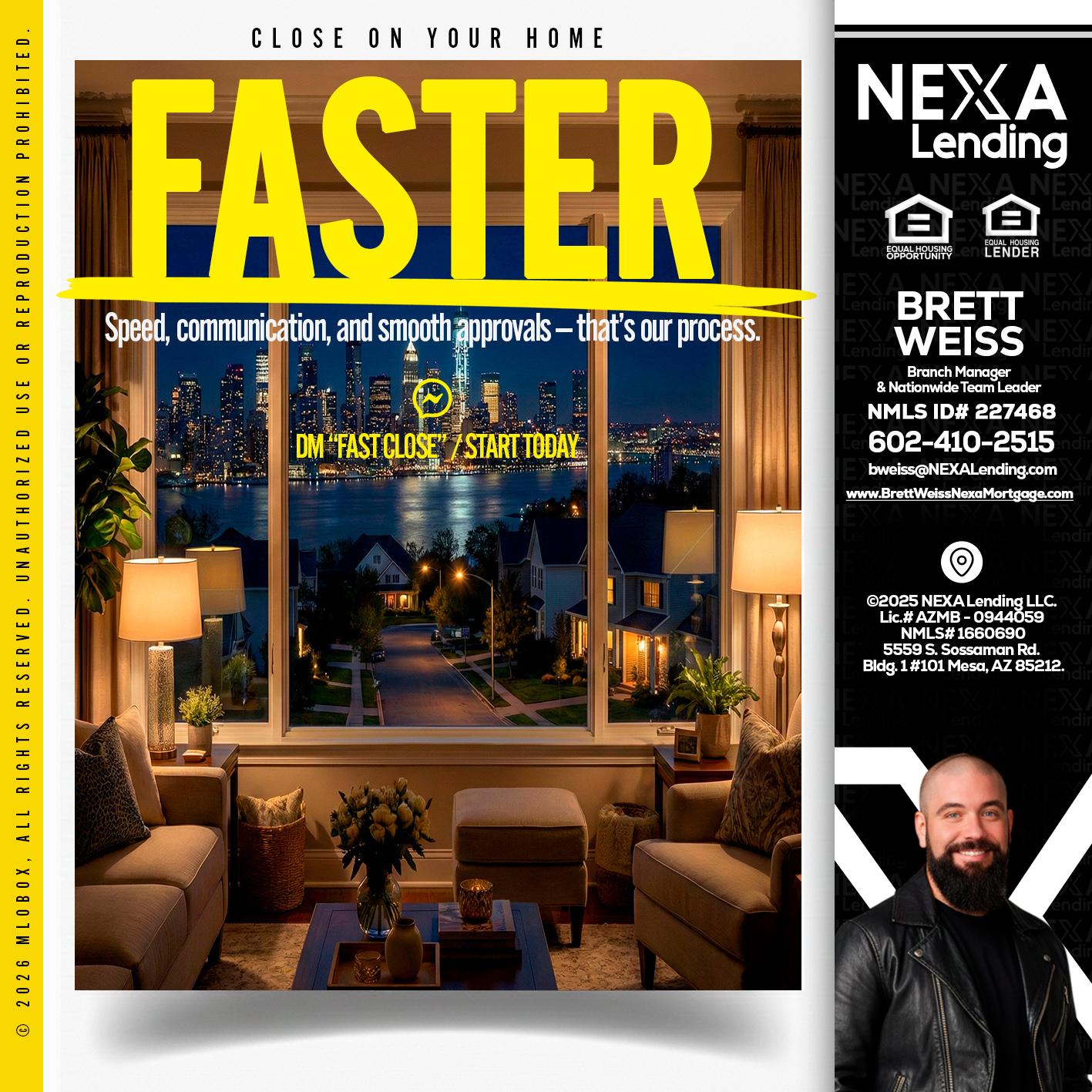 FASTER - Brett Weiss -Branch Manager &  Nationwide Team Lead