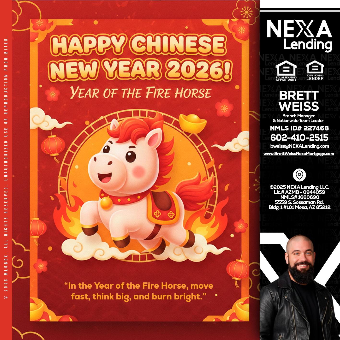 happy Chinese new year - Brett Weiss -Branch Manager &  Nationwide Team Lead