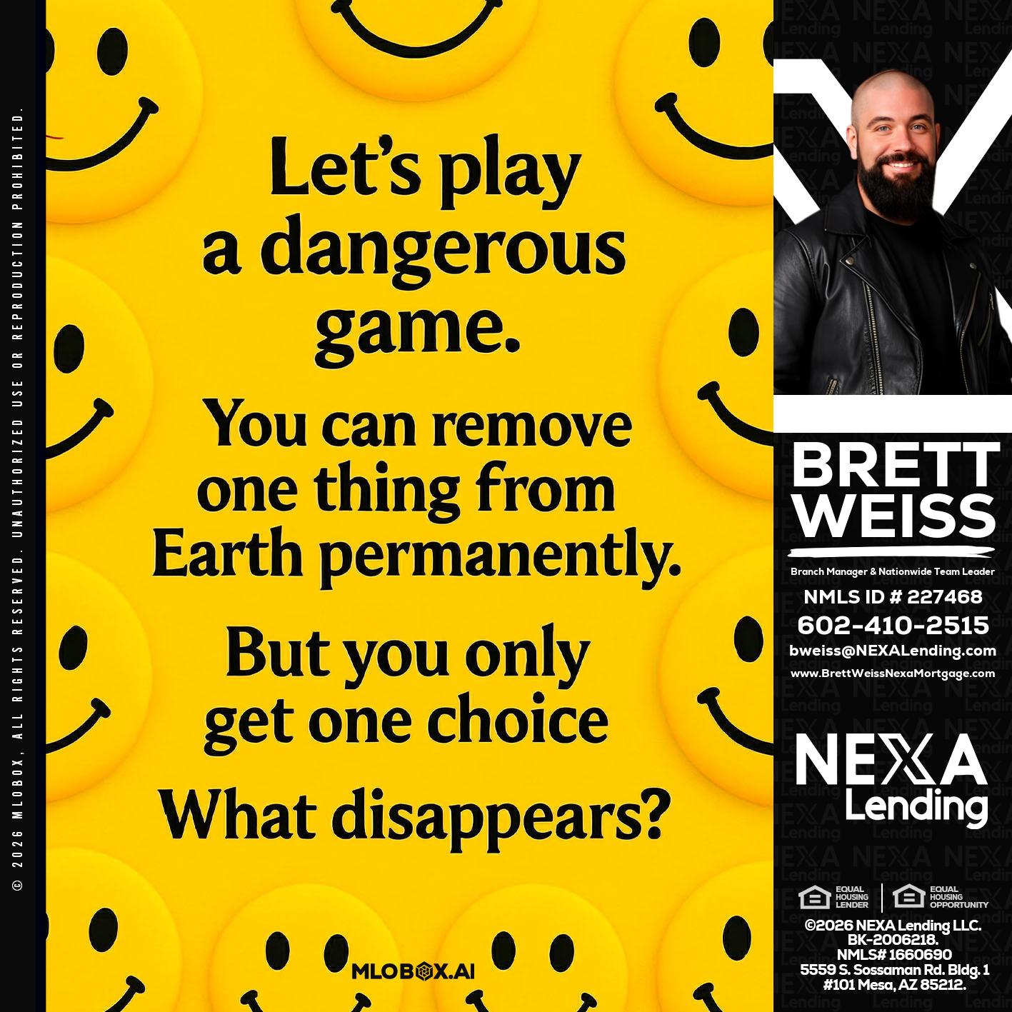 LETS PLAY - Brett Weiss -Branch Manager &  Nationwide Team Lead