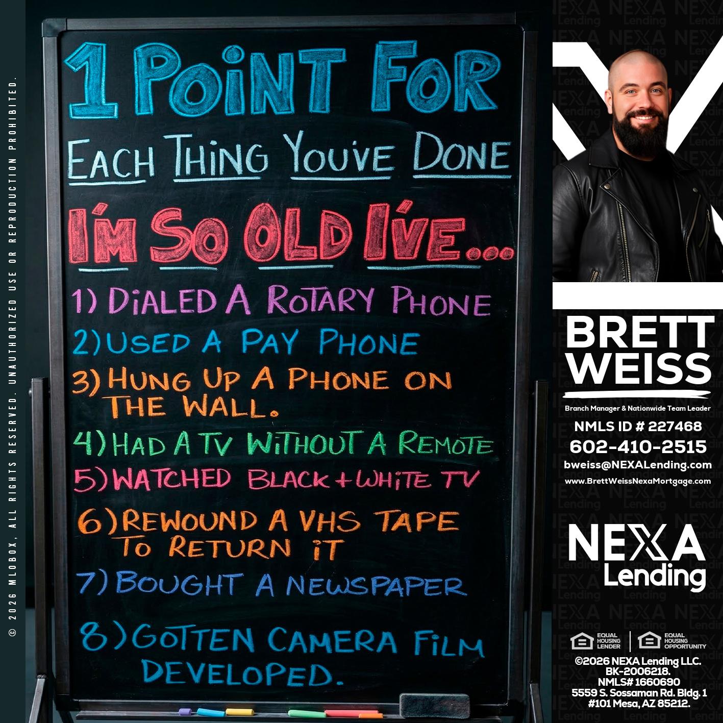 1 point for - Brett Weiss -Branch Manager &  Nationwide Team Lead