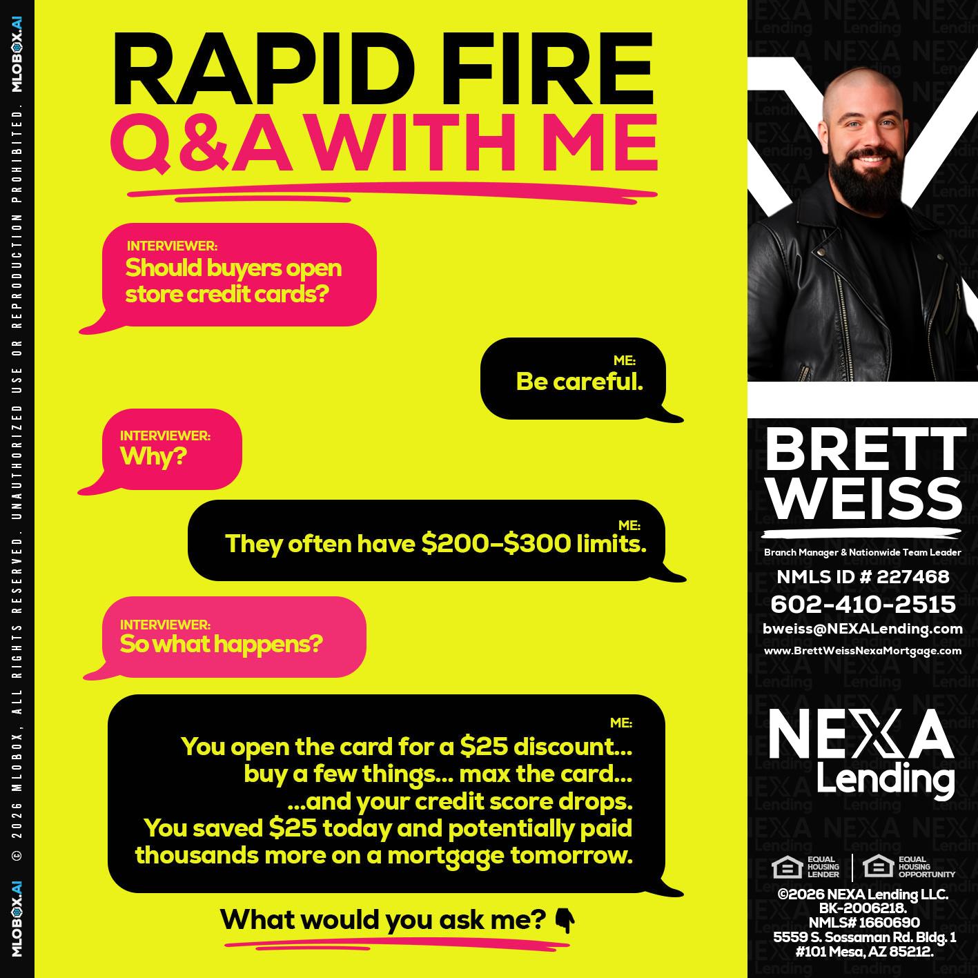 RAPID FIRE Q&A - Brett Weiss -Branch Manager &  Nationwide Team Lead