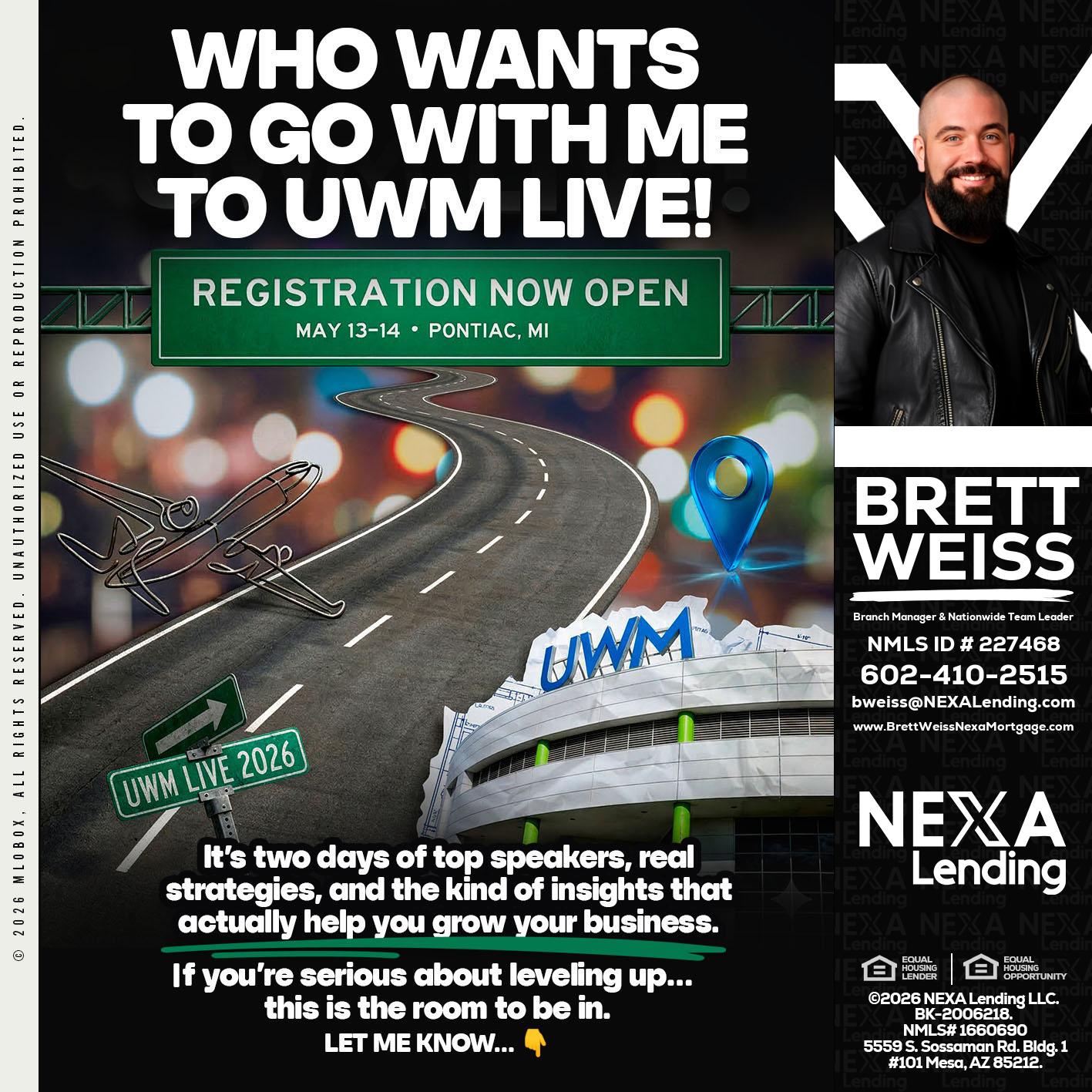 WHO WANTS - Brett Weiss -Branch Manager &  Nationwide Team Lead