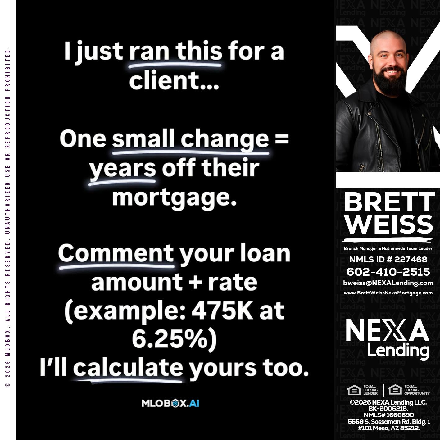 I JUST RAN - Brett Weiss -Branch Manager &  Nationwide Team Lead