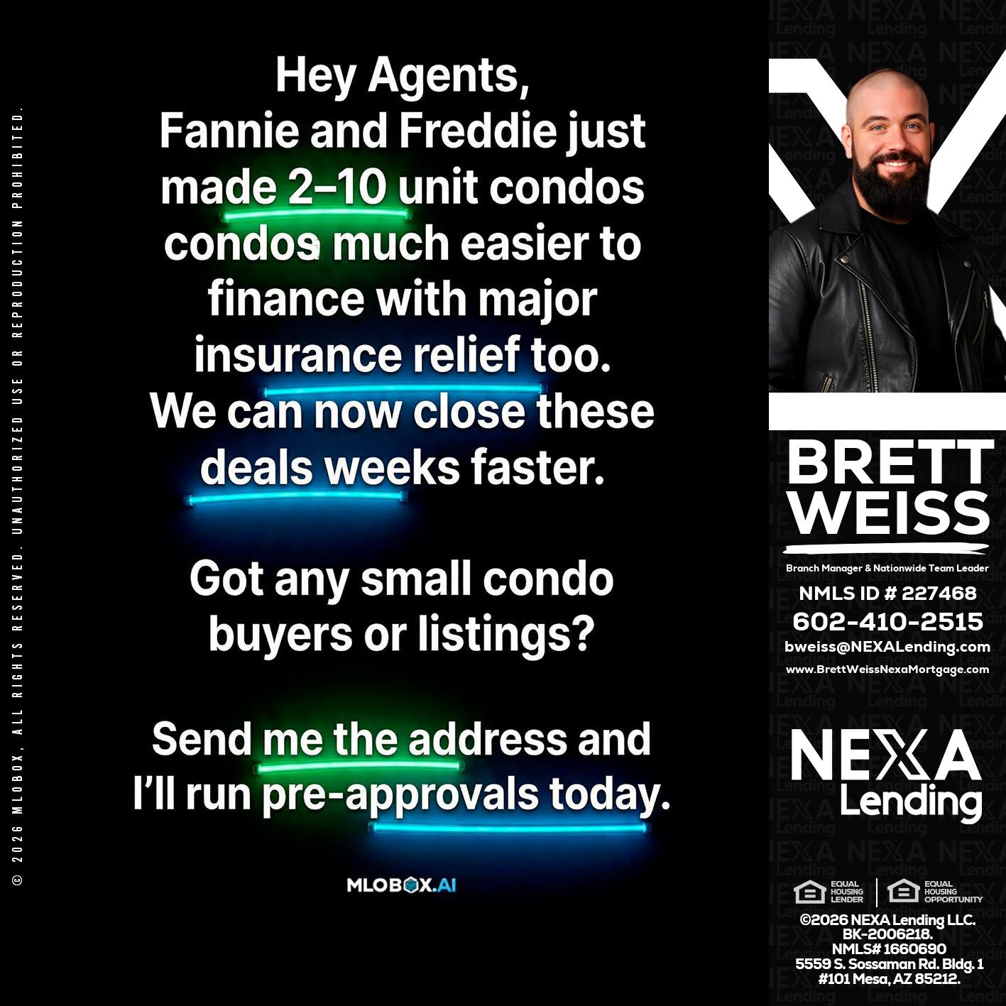 HEY AGENTS - Brett Weiss -Branch Manager &  Nationwide Team Lead