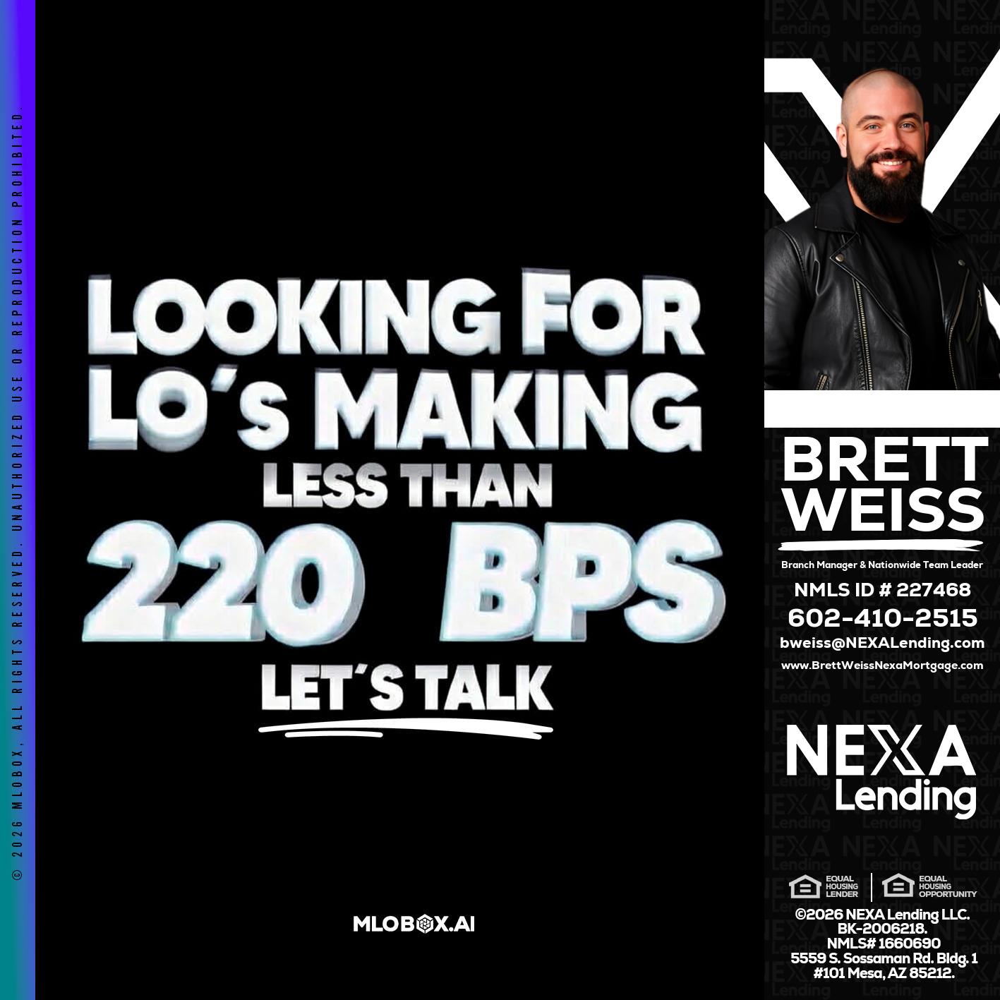 LOOKING FOR - Brett Weiss -Branch Manager &  Nationwide Team Lead