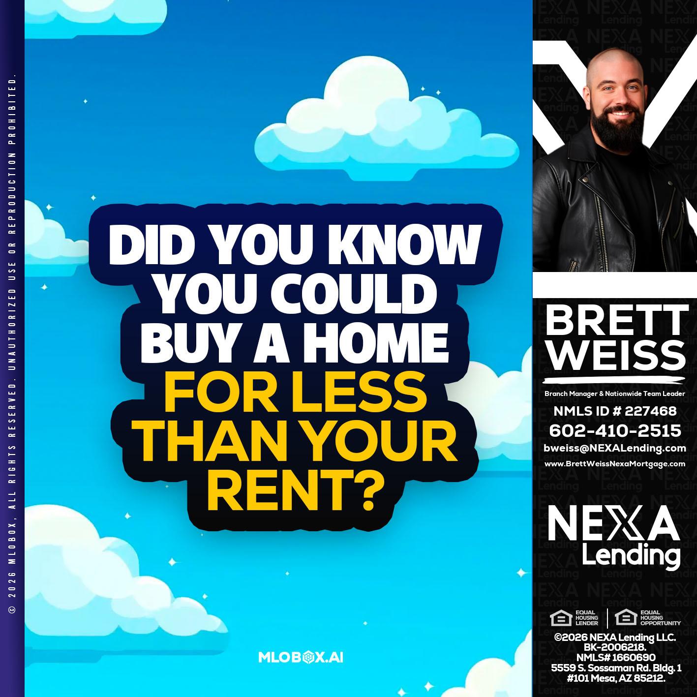 DID YOU KNOW - Brett Weiss -Branch Manager &  Nationwide Team Lead