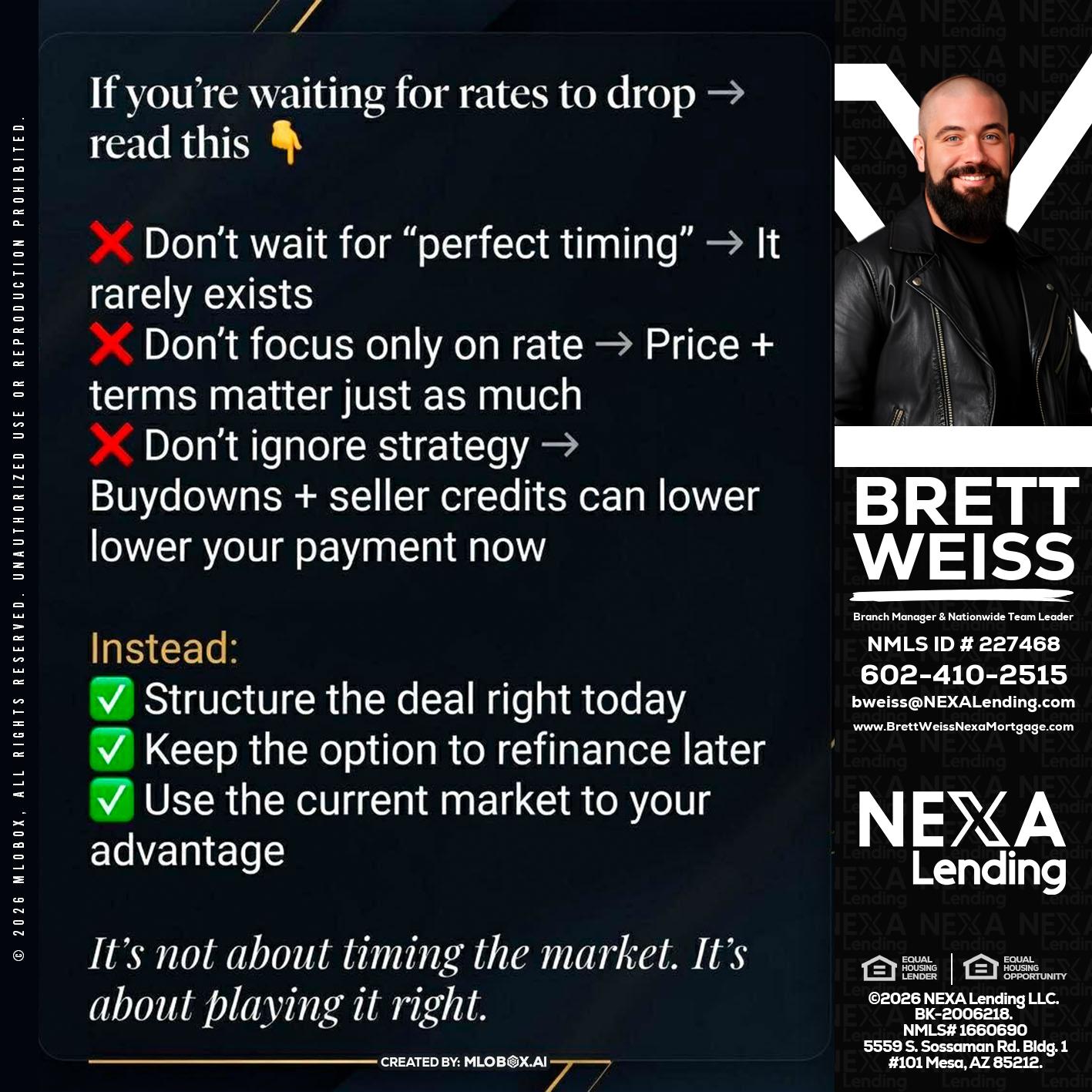 IF YOU ARE - Brett Weiss -Branch Manager &  Nationwide Team Lead