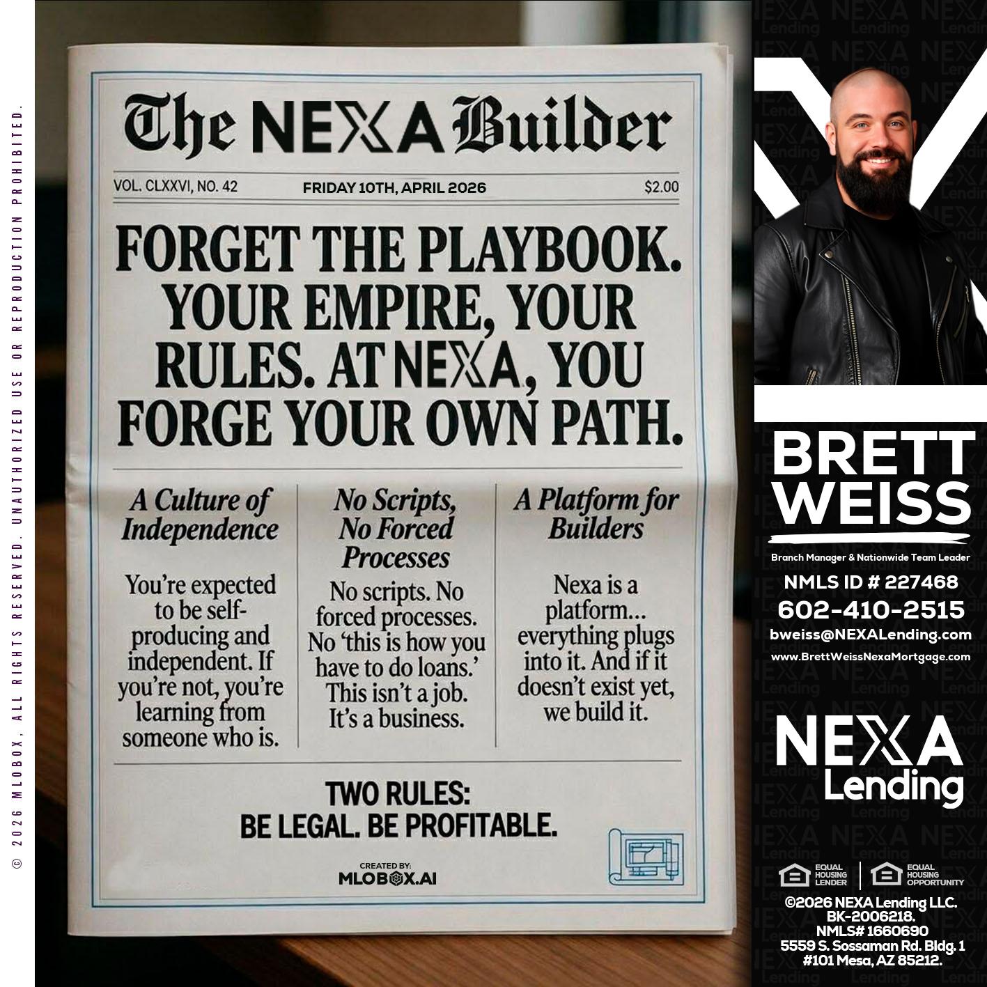 THE NEXA BUILDER - Brett Weiss -Branch Manager &  Nationwide Team Lead