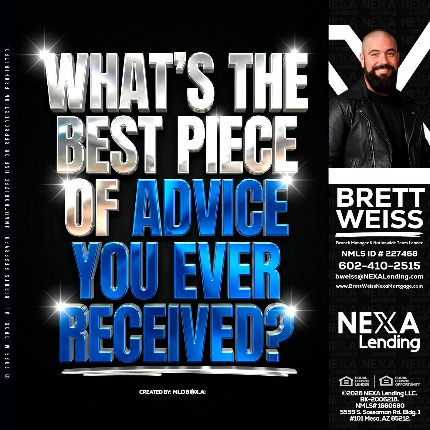 WHATS THE BEST - Brett Weiss -Branch Manager &  Nationwide Team Lead