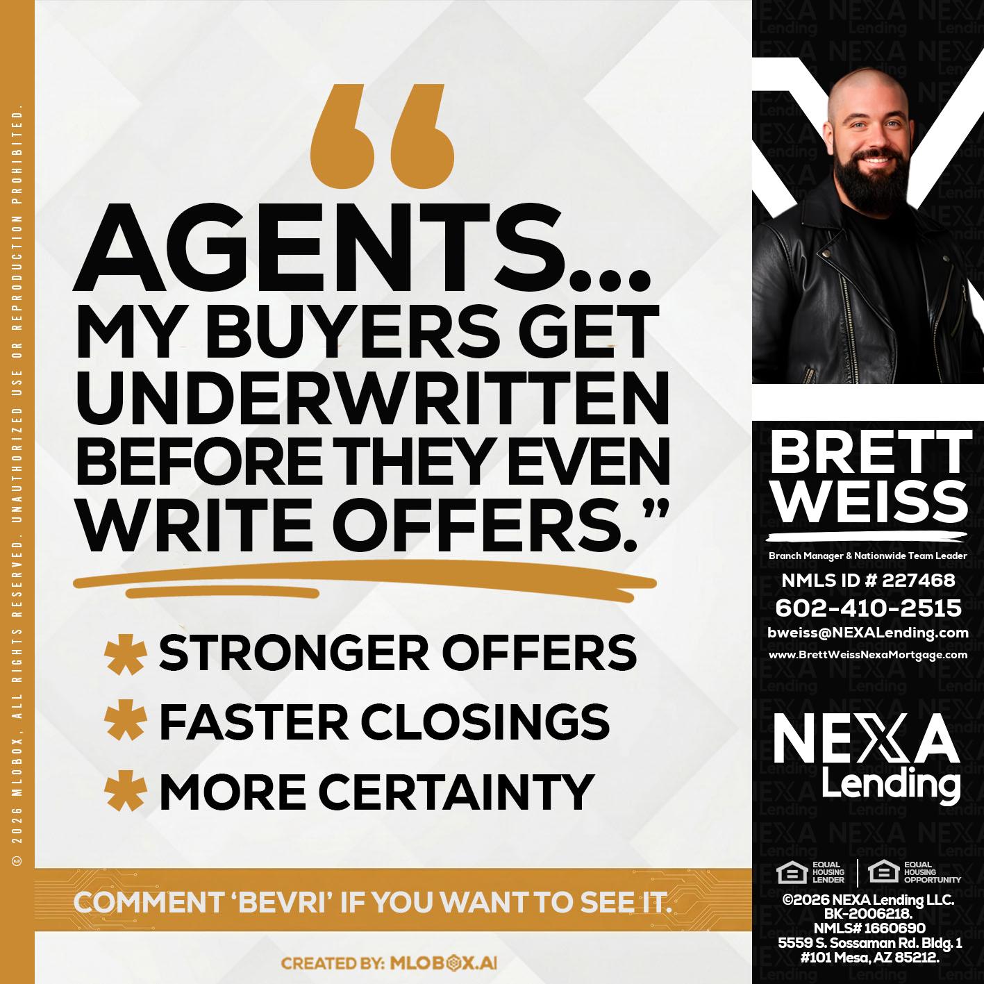agents - Brett Weiss -Branch Manager &  Nationwide Team Lead