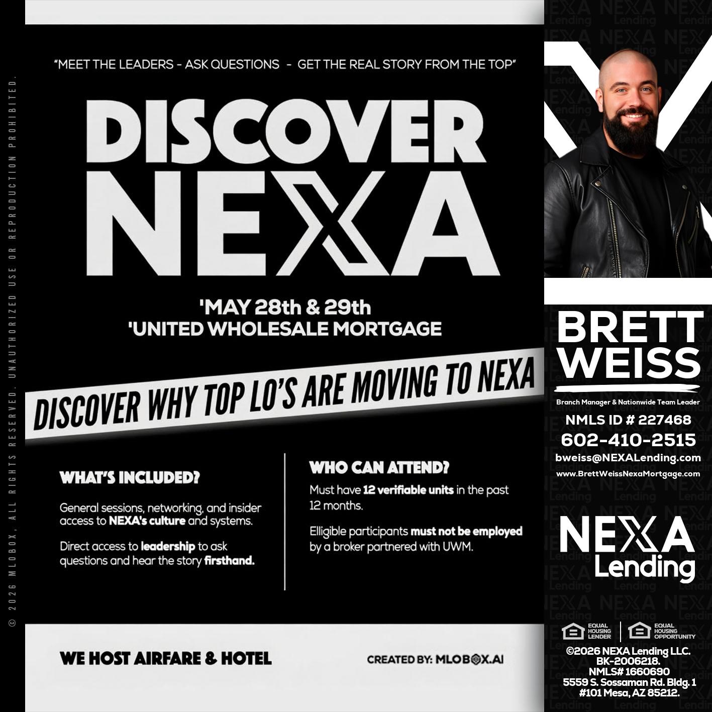 DISCOVER NEXA - Brett Weiss -Branch Manager &  Nationwide Team Lead