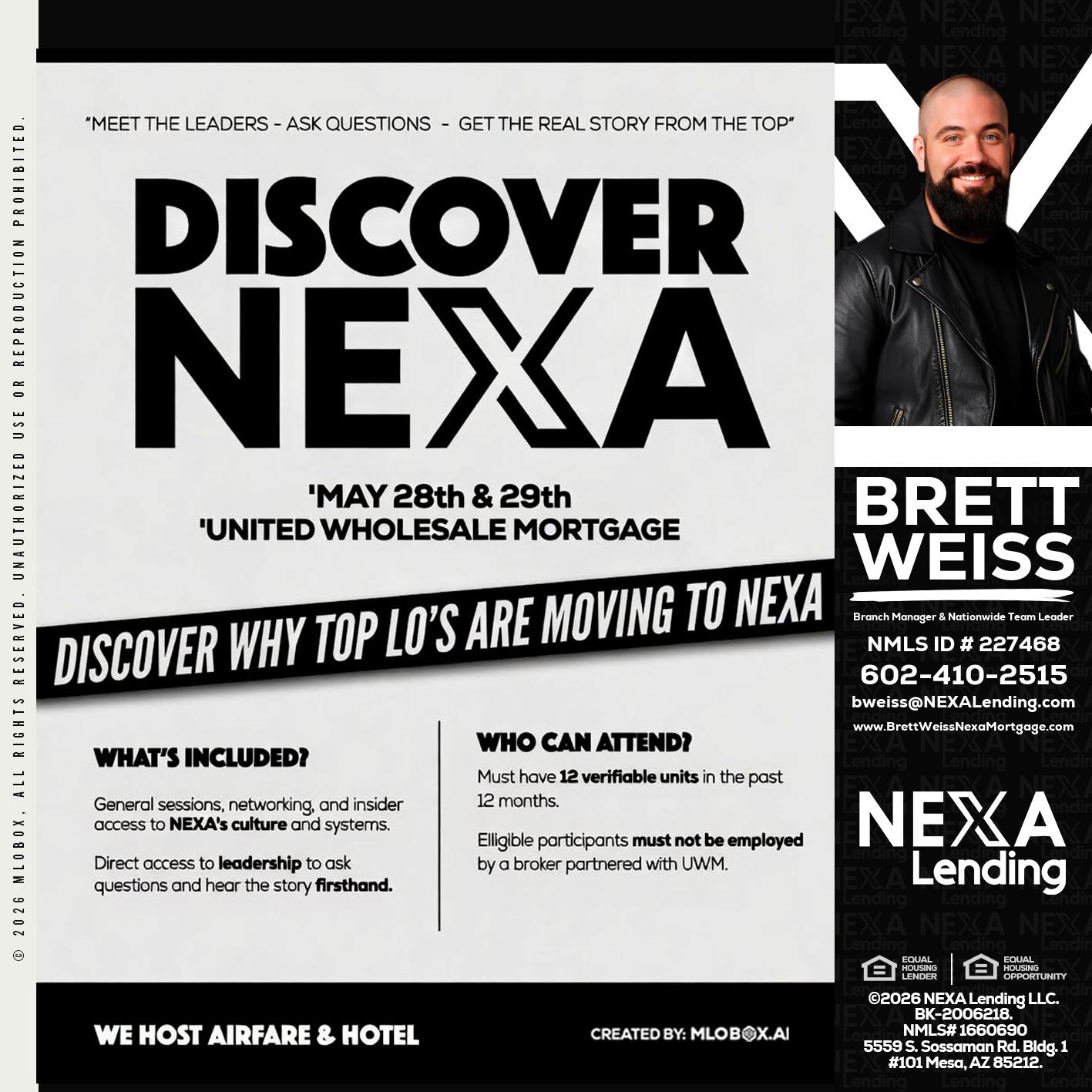 DISCOVER NEXA - Brett Weiss -Branch Manager &  Nationwide Team Lead